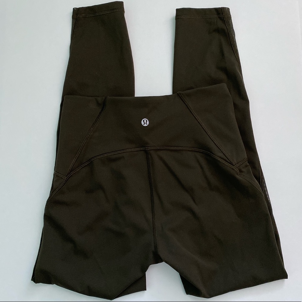 Brand new cropped army green Lululemon leggings!